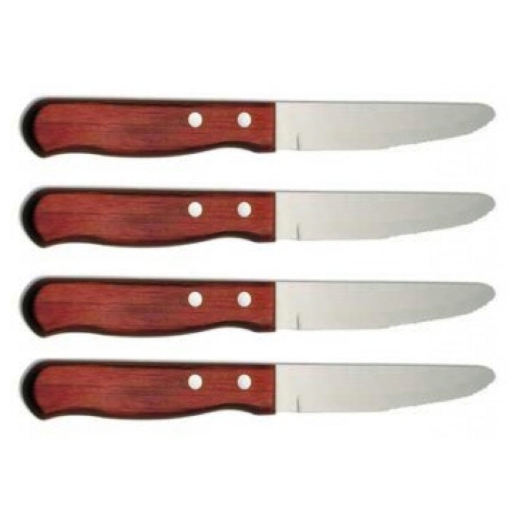 Oneida Wooden Handle Steak Knives - Set of 4 | Extra 30% Off Code FF30 | Finest Flatware